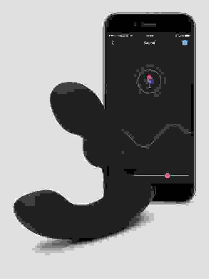 Lovense Edge 2 App Controlled Rechargeable Prostate Massager, Black, hi-res